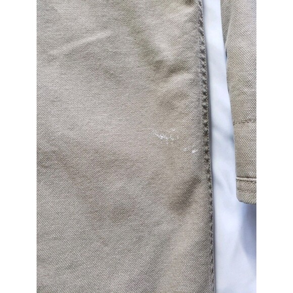 Patagonia Aztec Fleece Lined Khaki Tan Canvas Jacket Men 2XL Workwear Hoodie - Picture 11 of 16
